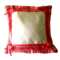熱轉印 空白抱枕個性 红色帶扣抱枕(含枕心)