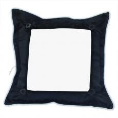 熱轉印 空白抱枕個性 黑色帶扣抱枕(含枕心)