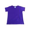 童裝紫色純棉圓領短袖空白純色T恤