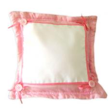 熱轉印 空白抱枕個性 粉色帶扣抱枕(含枕心)